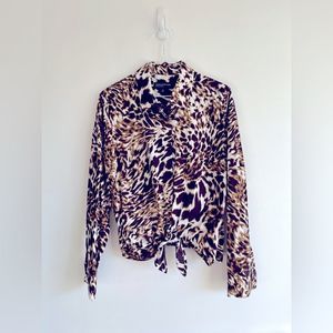 4/$20 $5 Bundle Item! Jones New York Animal Print Blouse M-L